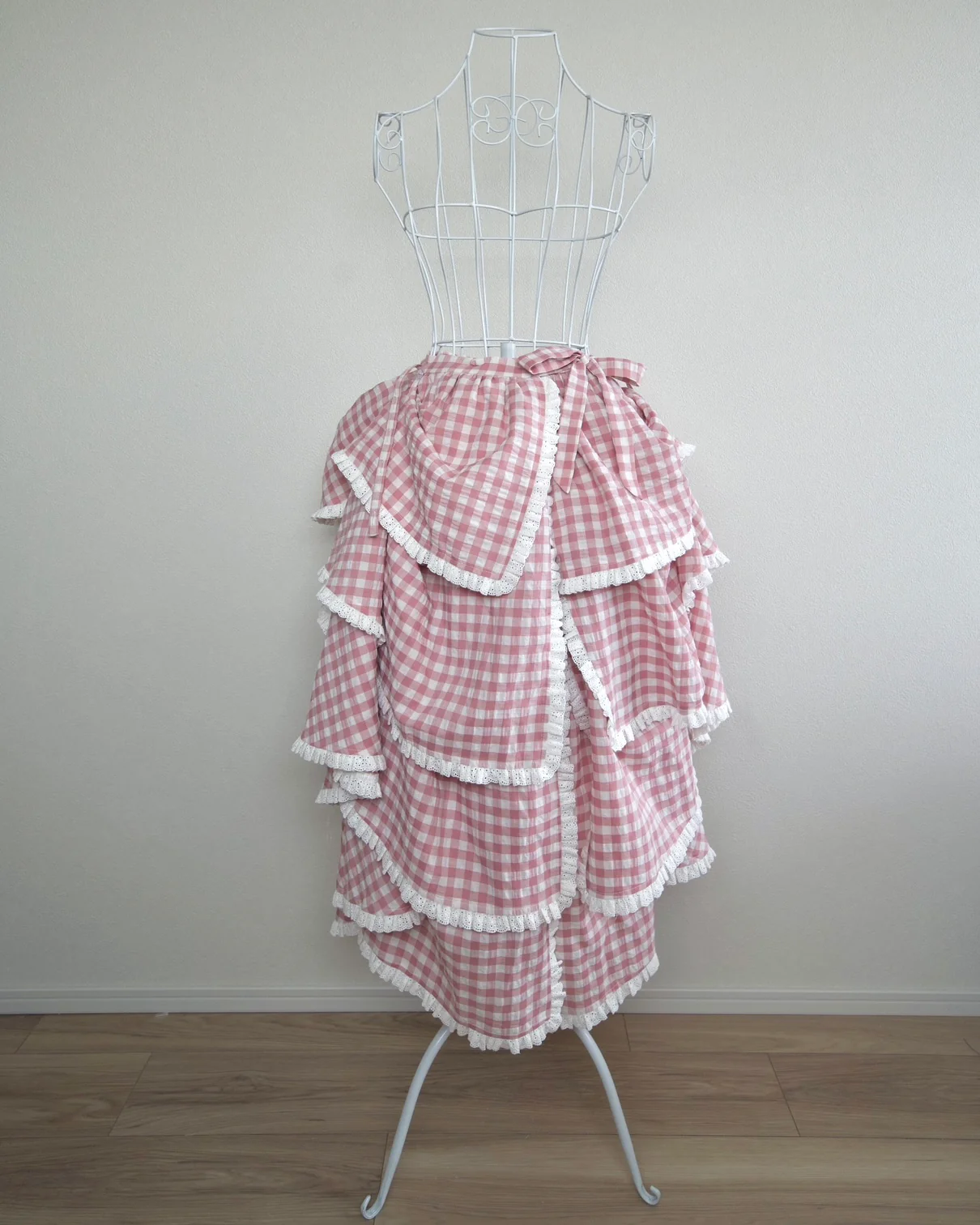 Sweet Serenity Picnic Set Layer Wrap Skirt // Berry Pink Gingham - Image 6