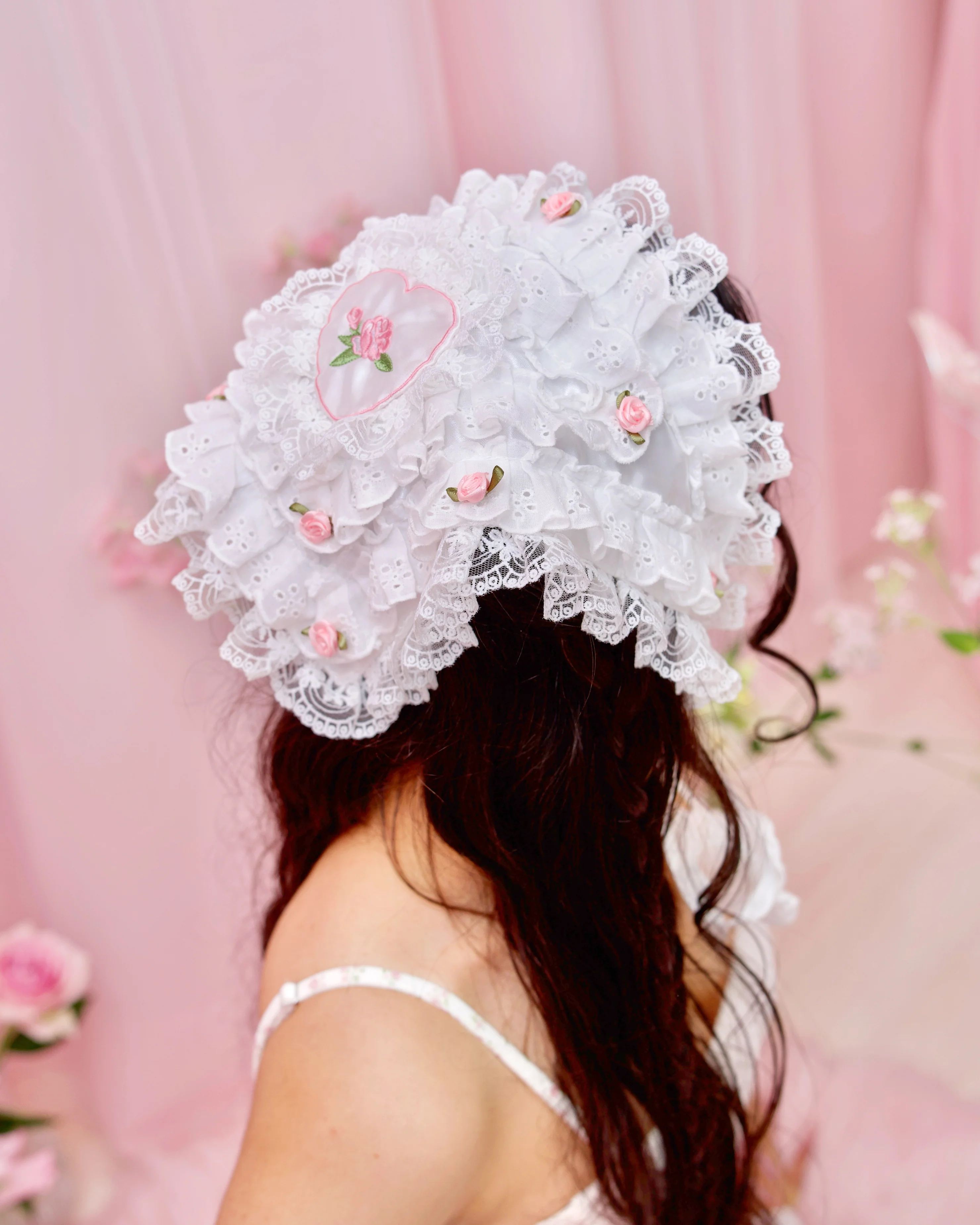 Cherie Lace Head Scarf - White // PREORDER - Image 3