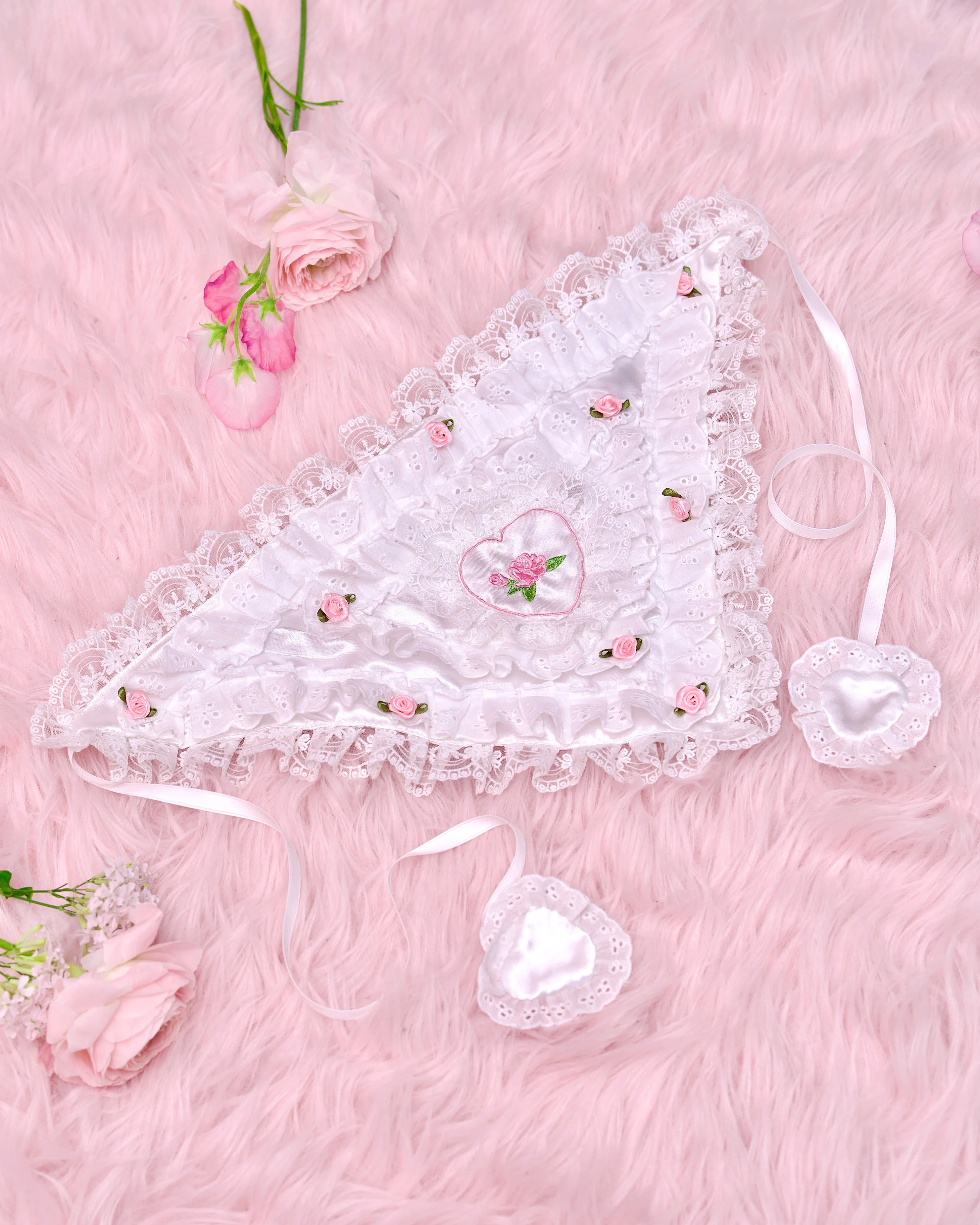 Cherie Lace Head Scarf - White // PREORDER - Image 4