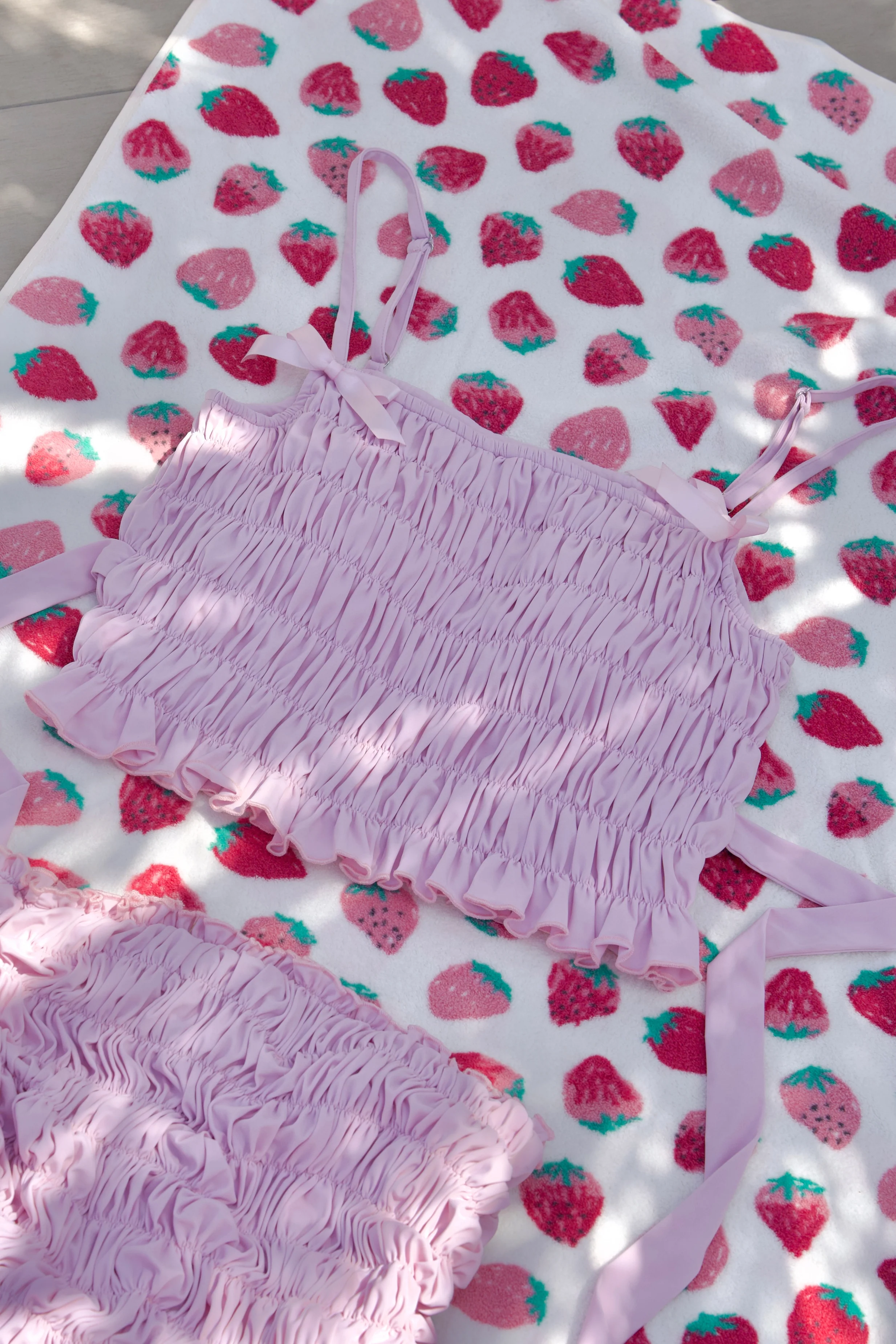Vintage Sweetheart Two Piece Swimsuit Lilac TOP - Image 5