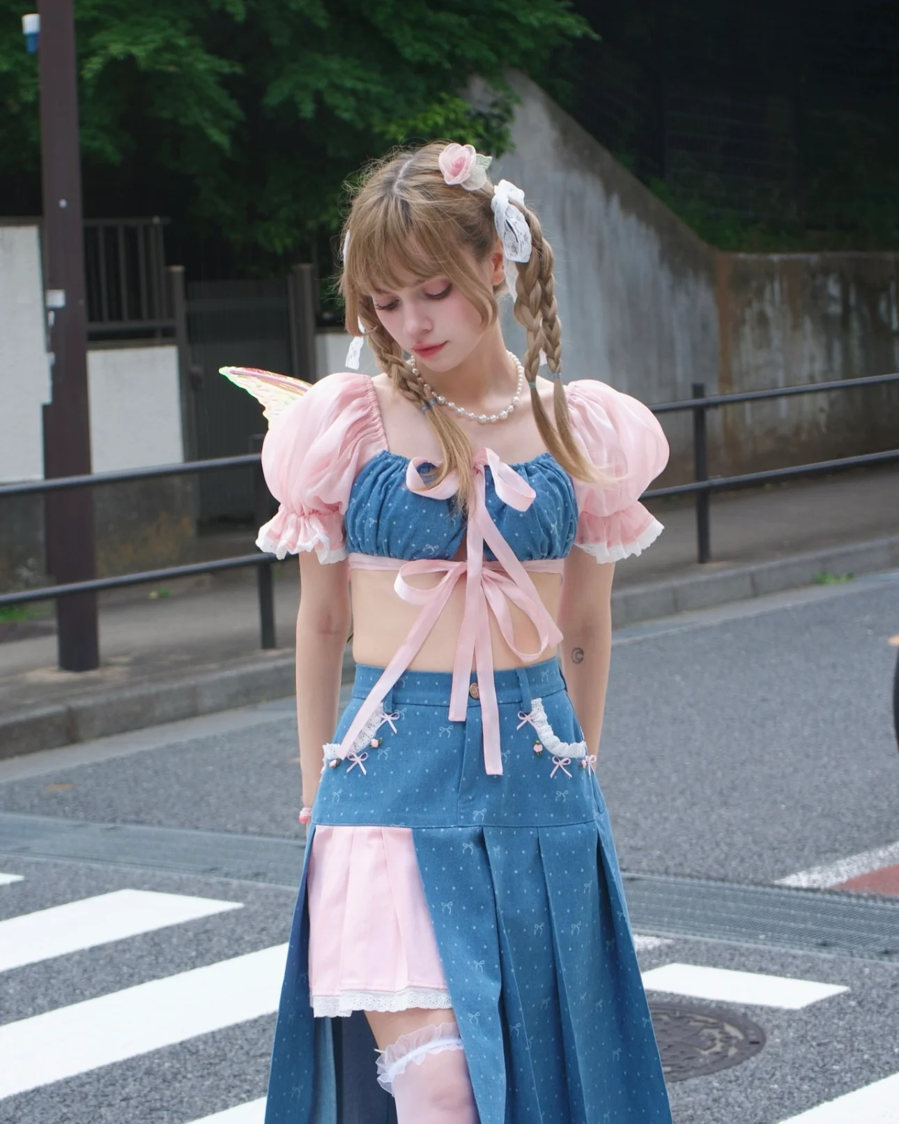 ”You're Cute" Denim Set Top - Image 3
