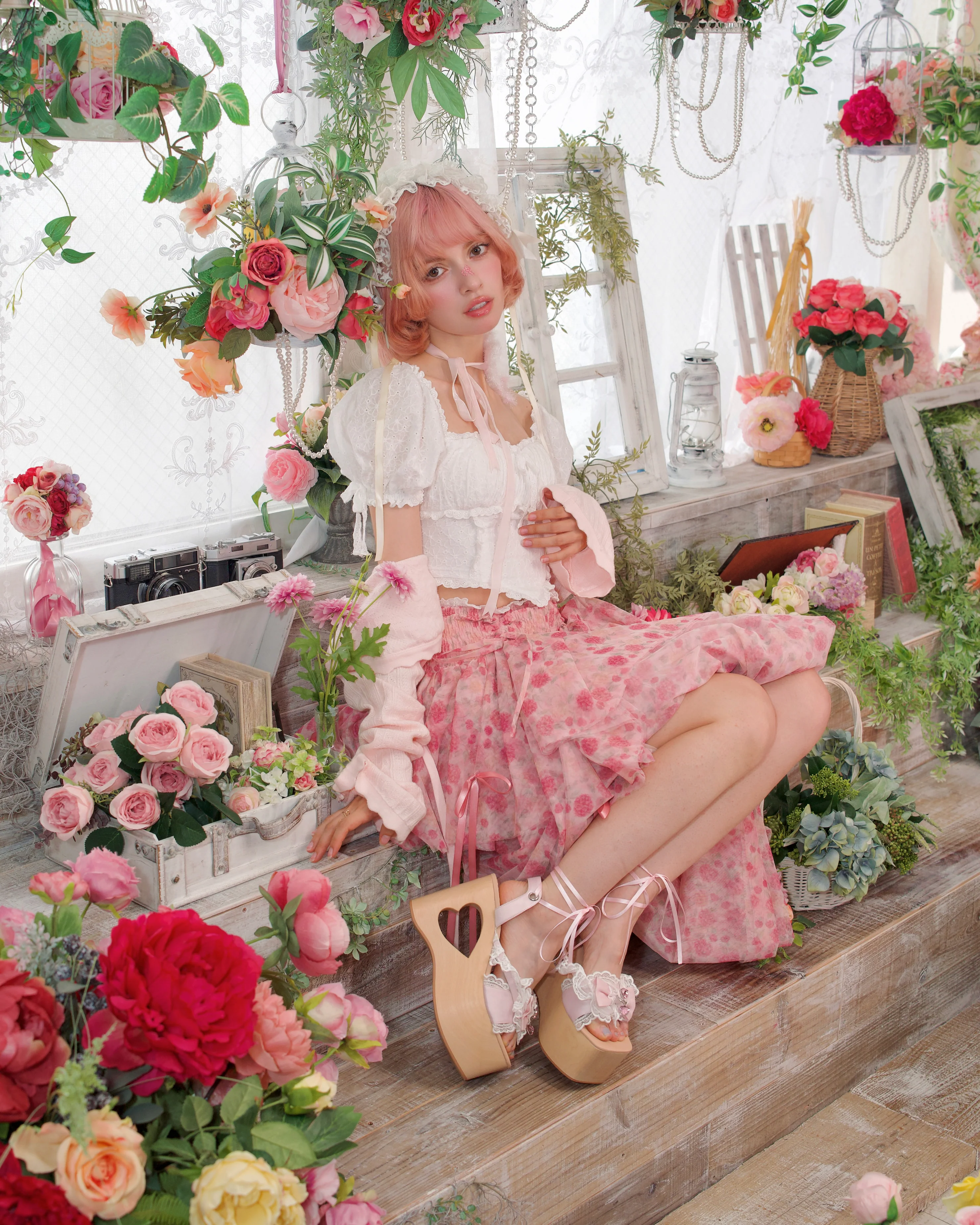 Yume Love Drop Platform Sandals Pink - Image 4