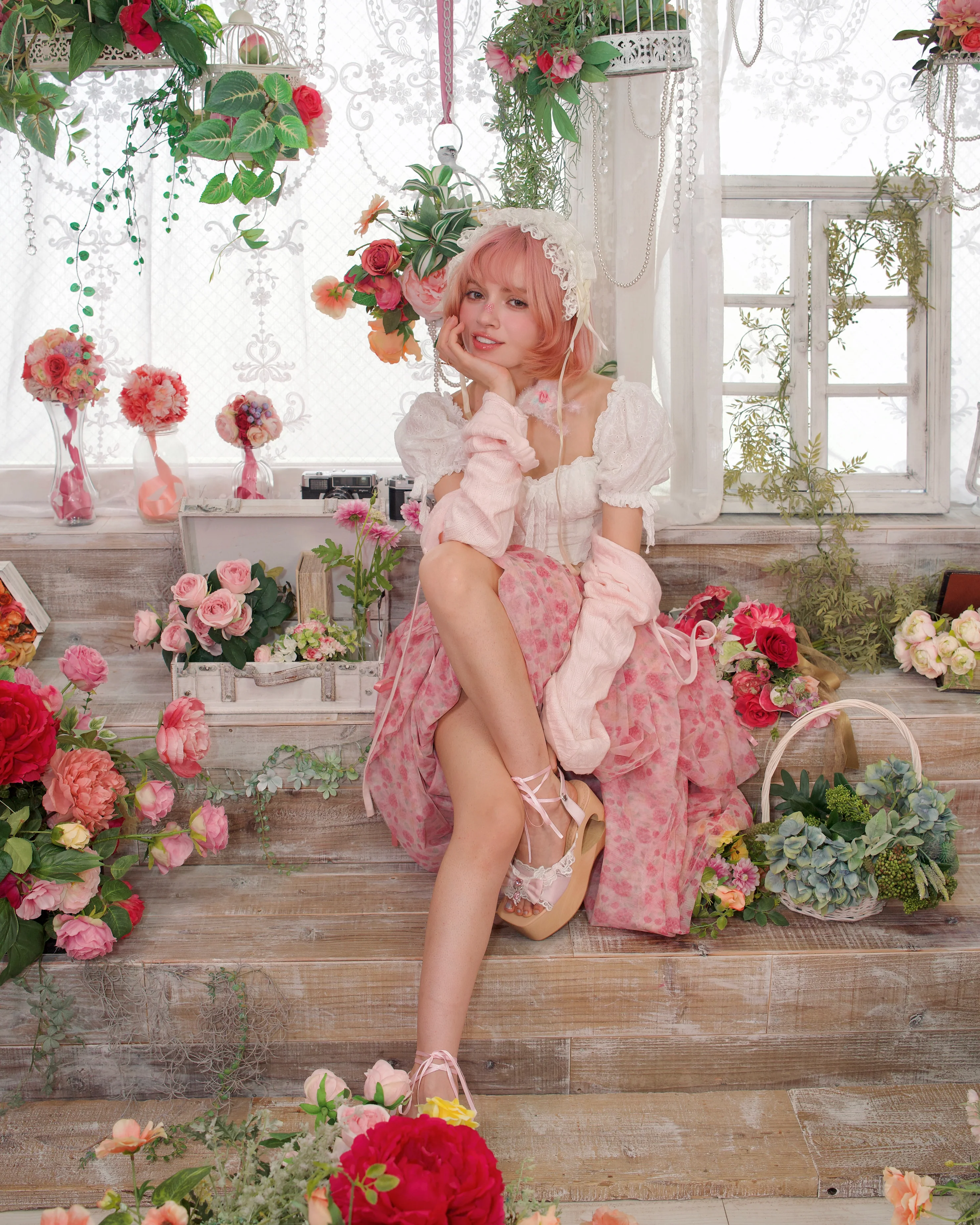 Yume Love Drop Platform Sandals Pink - Image 5